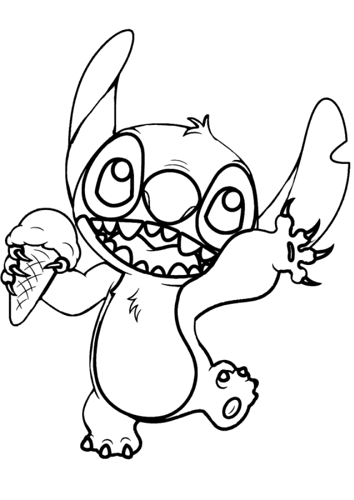 Lilo E Stitch comendo sorvete